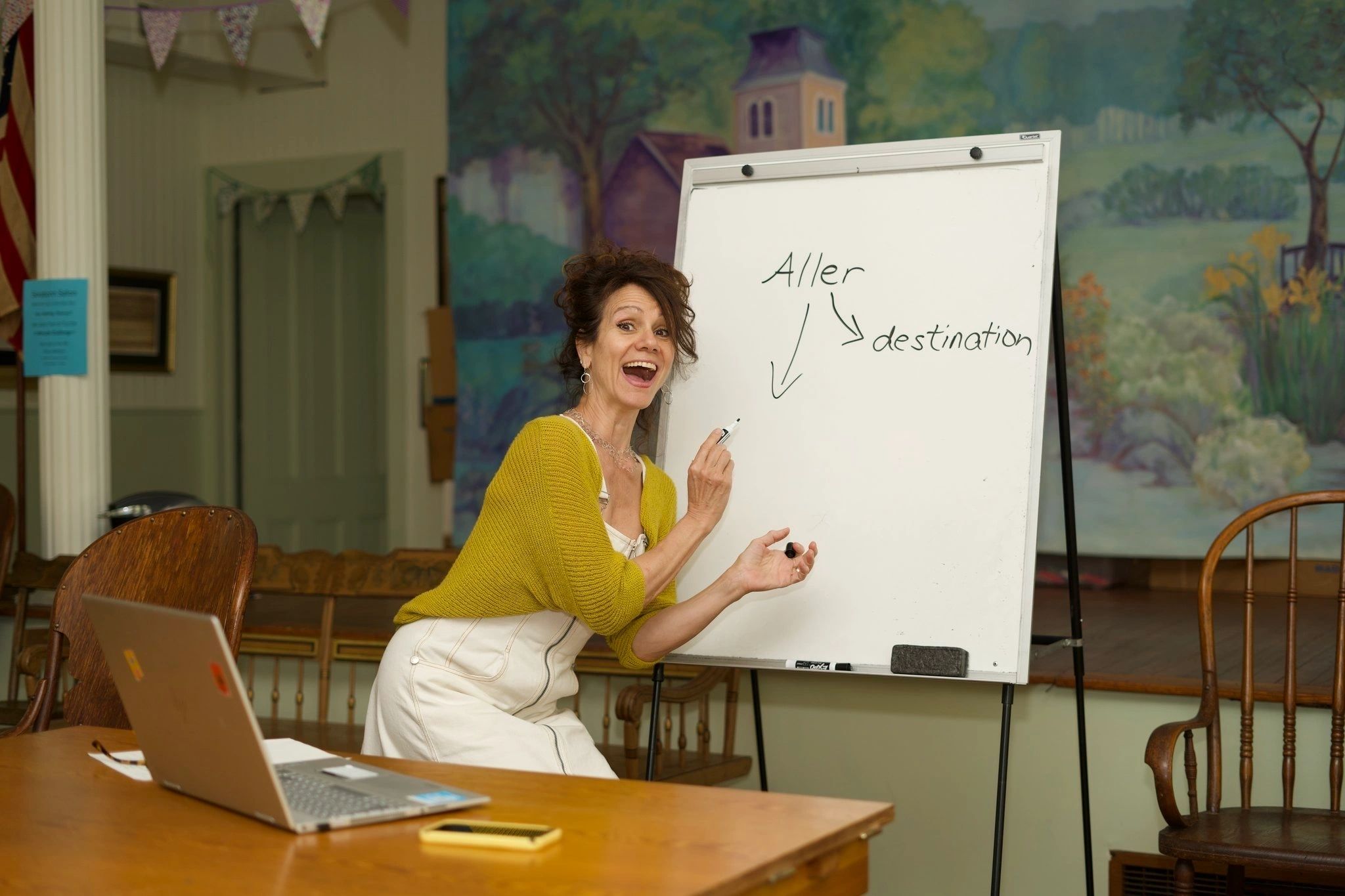 Wendy teaching a French class